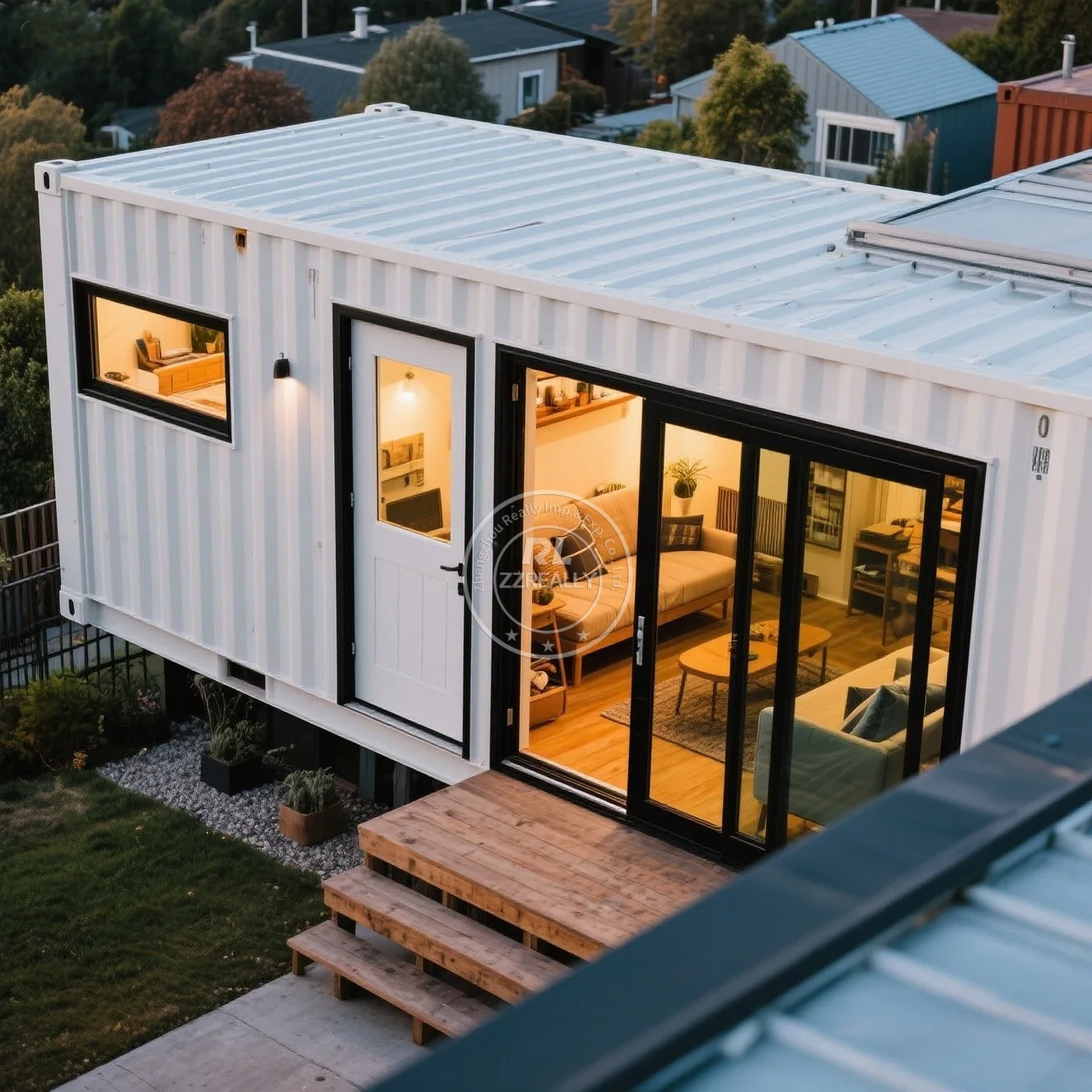 220ft Prefab Foldable Container House Mobile Temporary Dormitory Shop Folding Design Steel Container House for Office