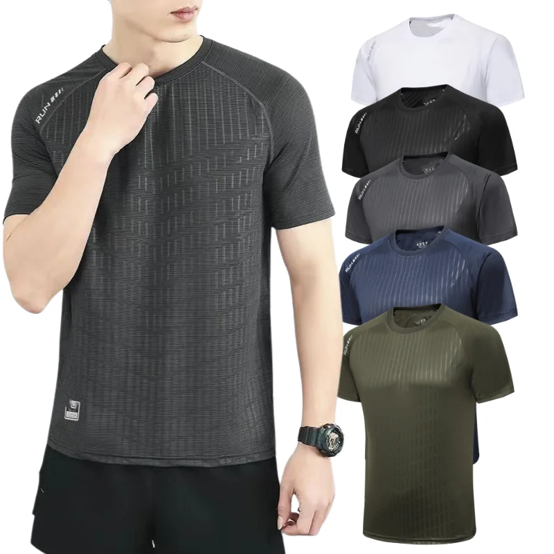 

Men's T-shirt Badminton Sports Running Short Sleeve Summer Breathable Quick Drying Crew Neck Pullover Oversized Men Clothing Top