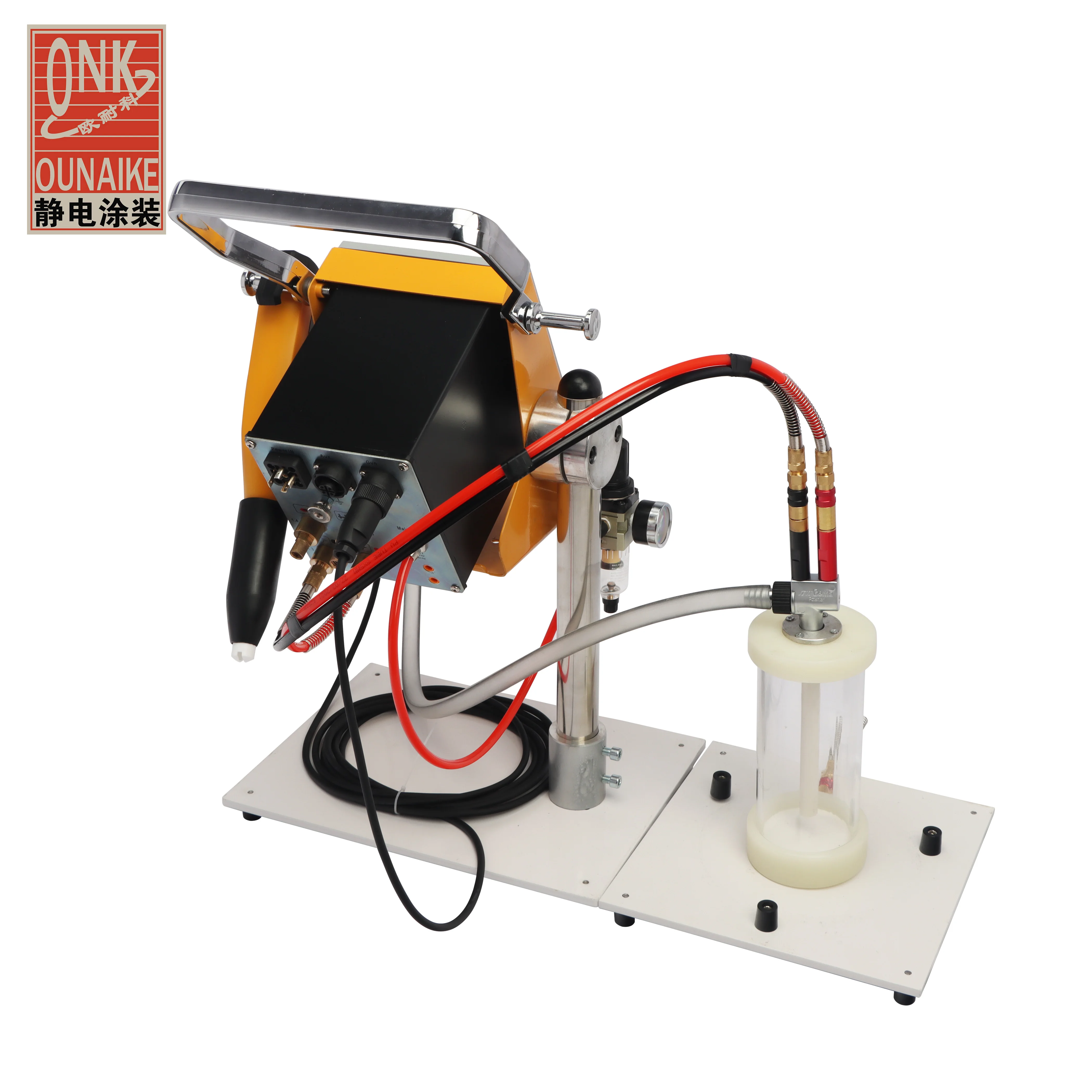 Manual powder coating Electrostatic  with small powder hopper cabinet coating machine