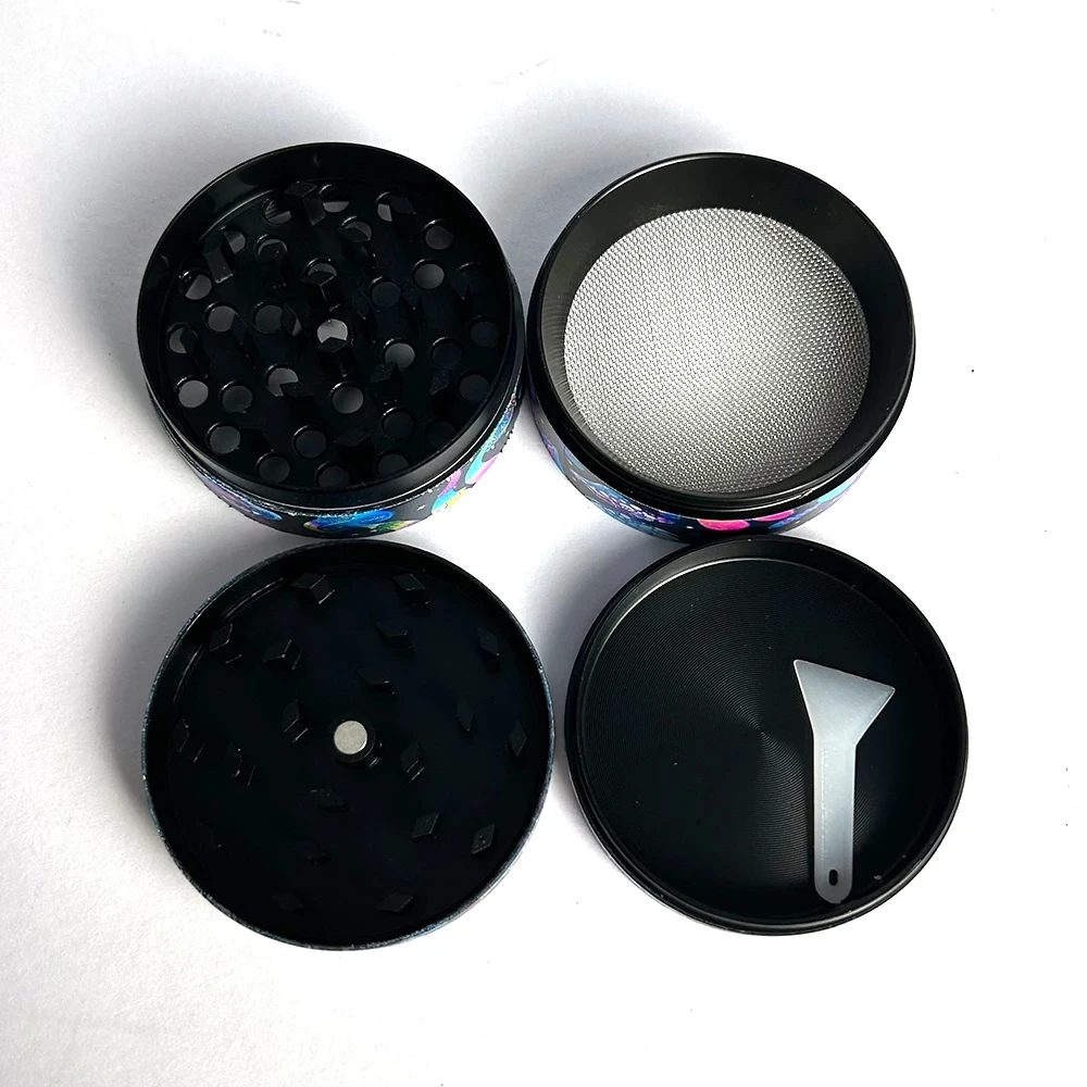 Smoking Set 2-layer Herb Tobacco Grinder Metal Rolling Tray With Magnetic Lid Plastic Roller Maker Storage Tube