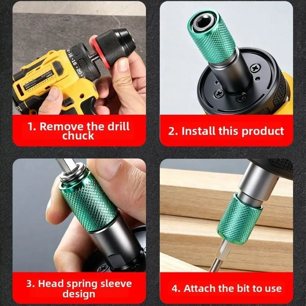Anti-Corrosion Quick Change Angle Grinder Adapter Hex Shank Anti-Slip Hex Shank Converter Quick Lock Drill Bit Adapter