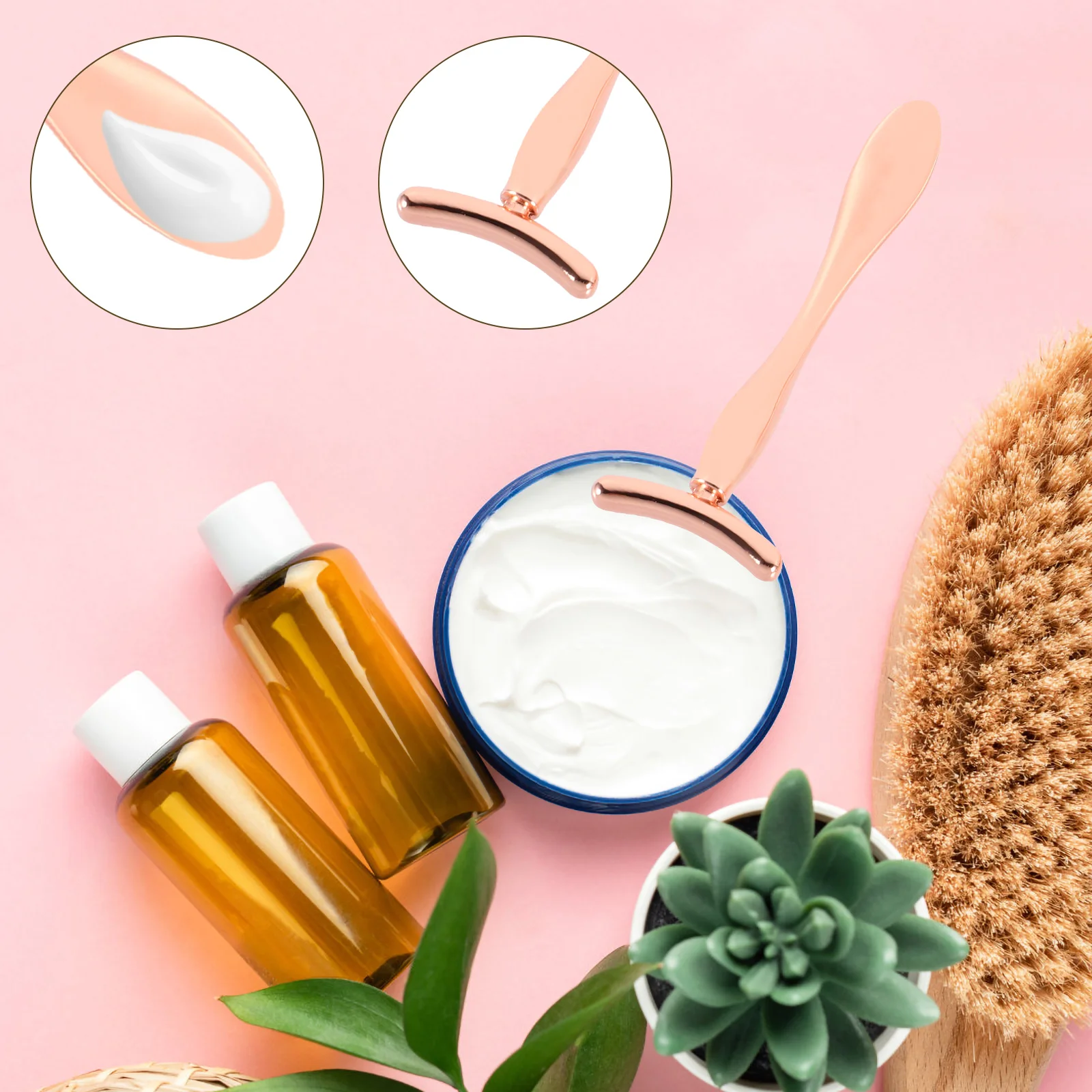 3 pçs olho massageador creme facial vara cremes ferramentas de cuidados com a pele colher beleza colher liga zinco maquiagem