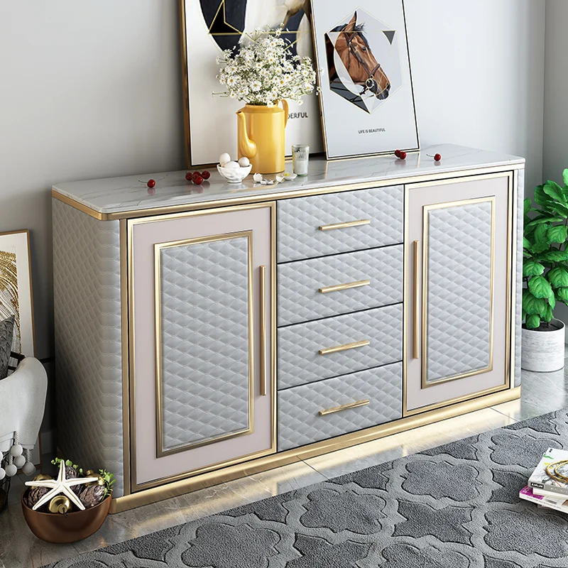 

Postmodern Luxury Marble Dining Side Shoe Cabinet Nordic Modern Living Room Cabinet Display Hallway Sapateira Furniture WK50SC