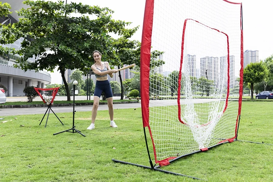 

Baseball and softball batting practice; Baseball training net; Pitcher's blocking net; Home run tying net; Batting base.