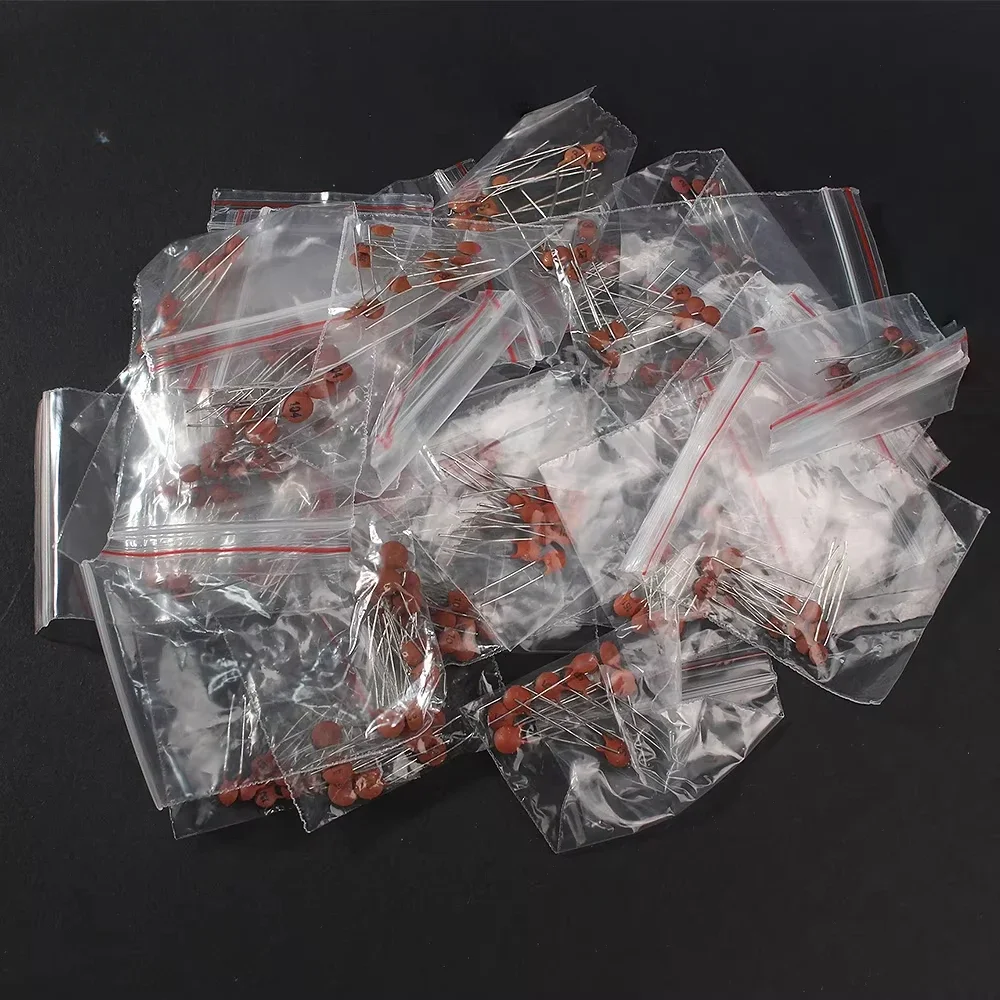 300pcs/960pcs 30Values 24Values Ceramic Capacitor Kit Set 2pF-0.1uF Electronic Components Capacitor Assorted Kit IC Samples DIY