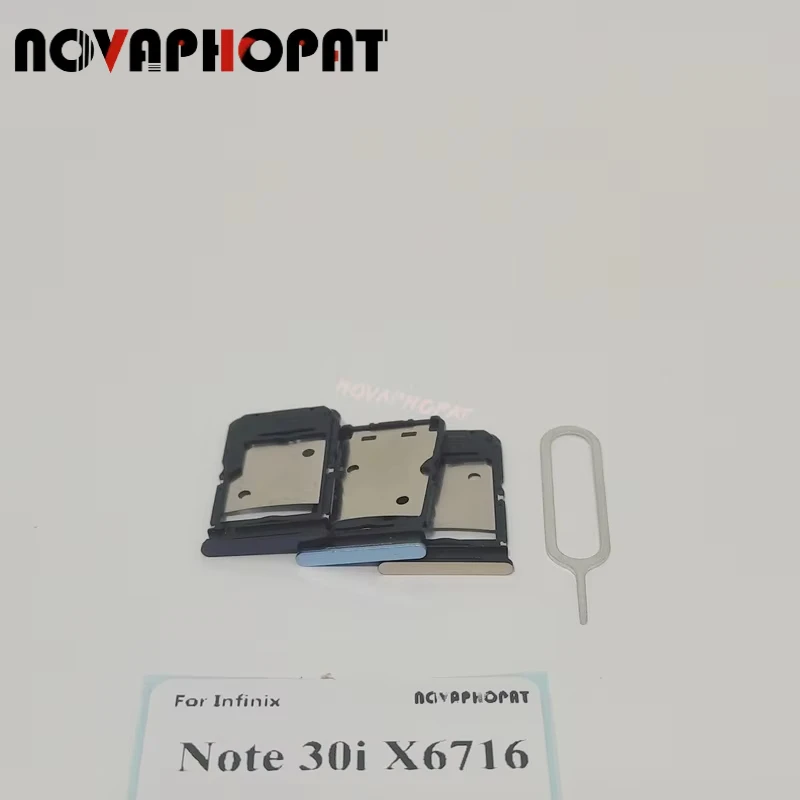 

Novaphopat новый лоток для SIM-карты для Infinix Note 30i X6716 X6716B, держатель для SIM-карты, слот-адаптер, штифт для чтения