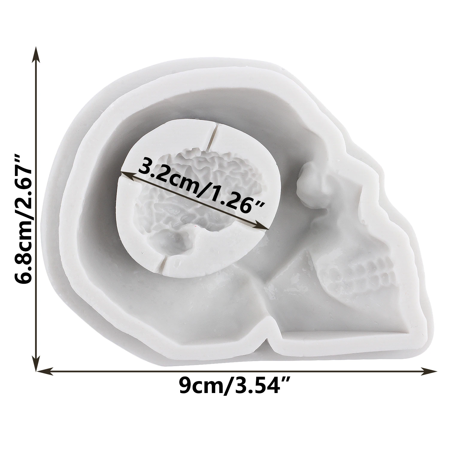 Halloween Skull Silicone Molds Skeleton Head Fondant Cake Decorating Tools Cupcake Topper Chocolate Craft Gum Paste Polymer Clay
