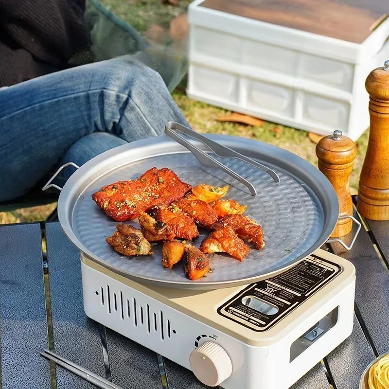 

Pure titanium baking pan non-stick frying pan ultra-light portable integrated design
