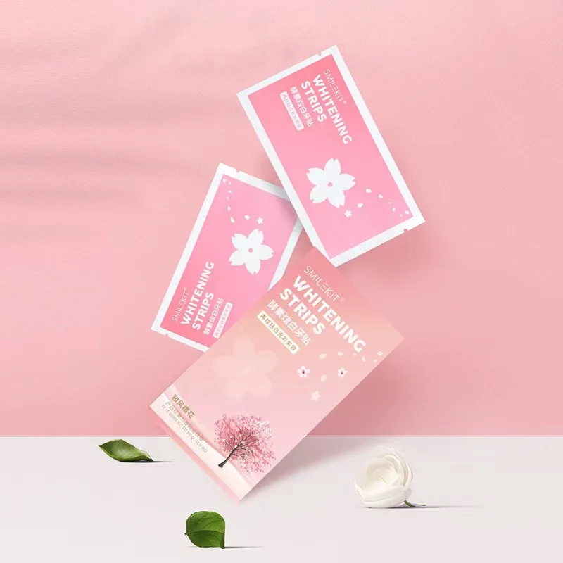 Sakura Enzyme Dazzling White Teeth Whitening Stickers efficient Oral Care pulizia dentale 7 paia Set per rimuovere le macchie gialle