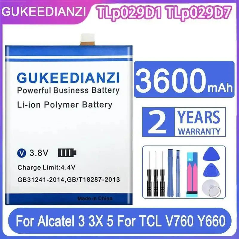 

Tlp029d1 Tlp029d7 Mobile Phone Battery Fast Charging For Alcatel 3 3X 5 Tcl V760 Y660 3600Mah Reliable Replacement