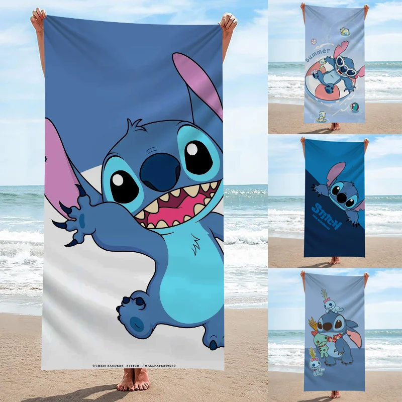 

Disney Stitch Microfiber Bath Towel Cartoon Quick Drying Sports Absorbent Towels Men Women Soft Lightweight Swim Gym Towel