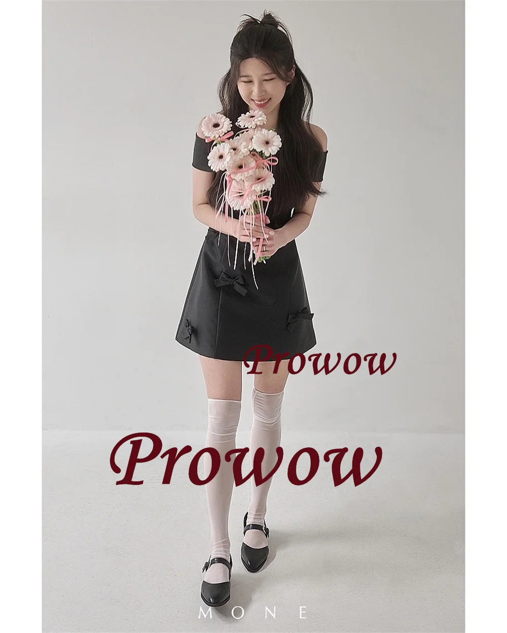 

Prowow Simple Black Strapless Short Prom Cocktail Dress with Bolero Korea Wedding Photo Shoot A Line Mini Bridal Gown Customized