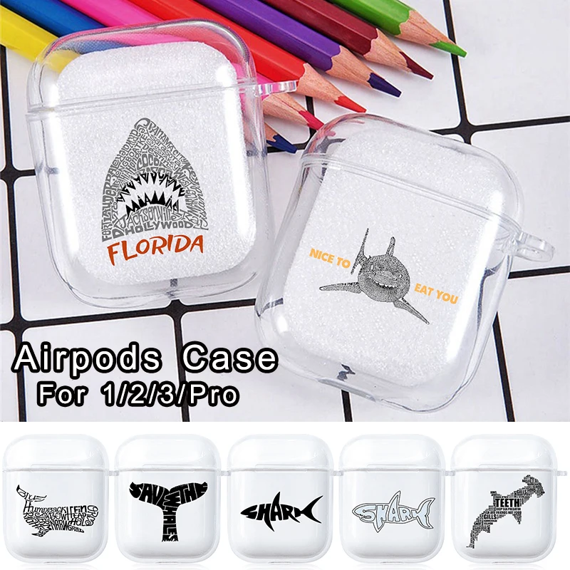 Whale Shark Airpods Case Headphones Cover Airpod Cases Air Apple Pro 3 2 Pods Earphone Box Marine Life Coque