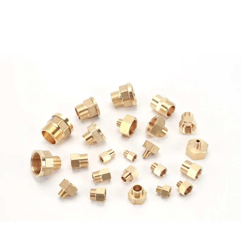 Brass 1/8 1/4 3/8 1/2 3/4 Female to Male Threaded Hex Bushing Reducer Copper Pipe Fitting Water Gas Adapter Coupler Connector