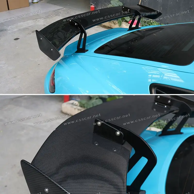 GT4 style carbon fiber black rear wing For Porsche-718 Boxster Model 2016-2019 car spoiler 718 high tail wing accessories