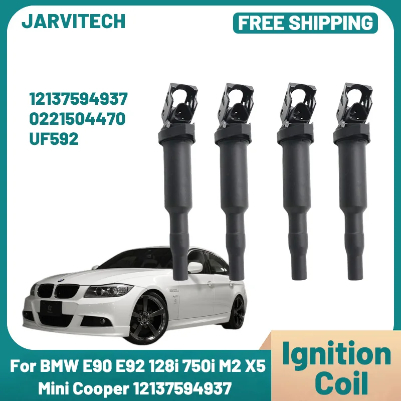 Ignition Coil 12137594937 0221504470 For BMW 128i 328i 528i 335i X3 X5 Z4 325i 330i 330xi 530xi 525i 525xi Mini Cooper UF592