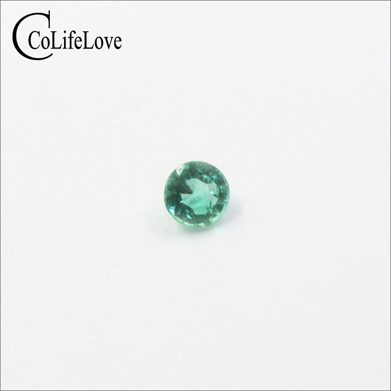 

3.5mm Round Natural Emerald Loose Gemstone for Jewelry Shop 100% Real Natural Zambia Emerald Jewelry DIY