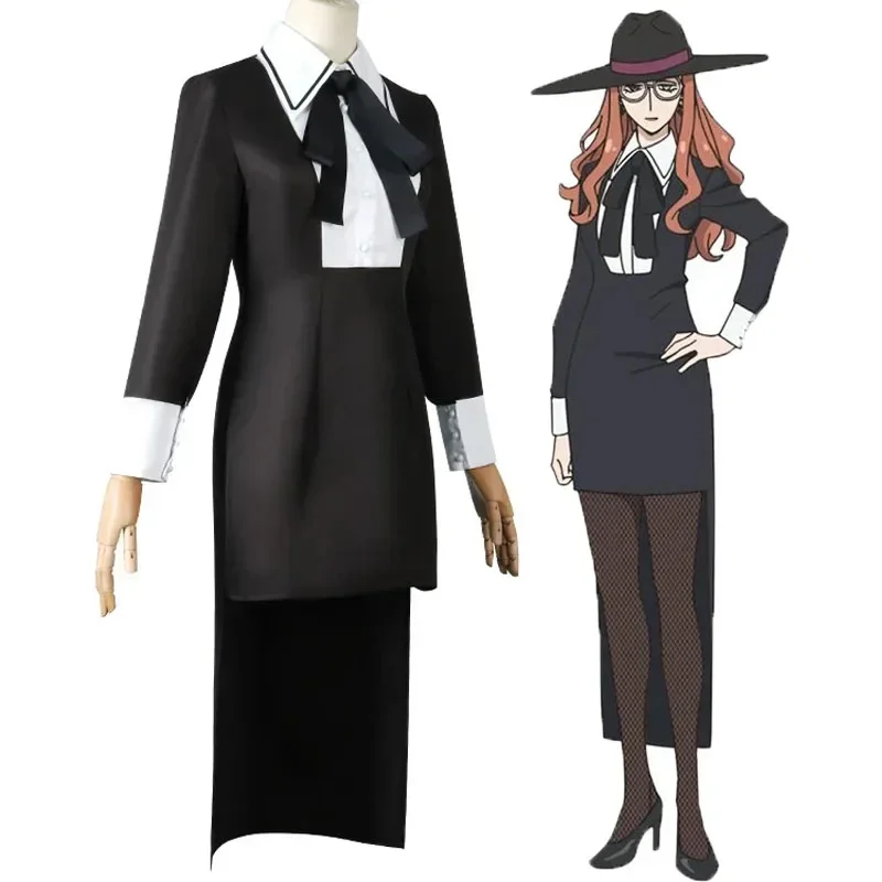 Spy X Família Sylvia Sherwood Cosplay Costume para Mulheres, Vestido Anime, Uniforme, Fullmetal Lady Set, Festa de Carnaval de Natal, Presentes