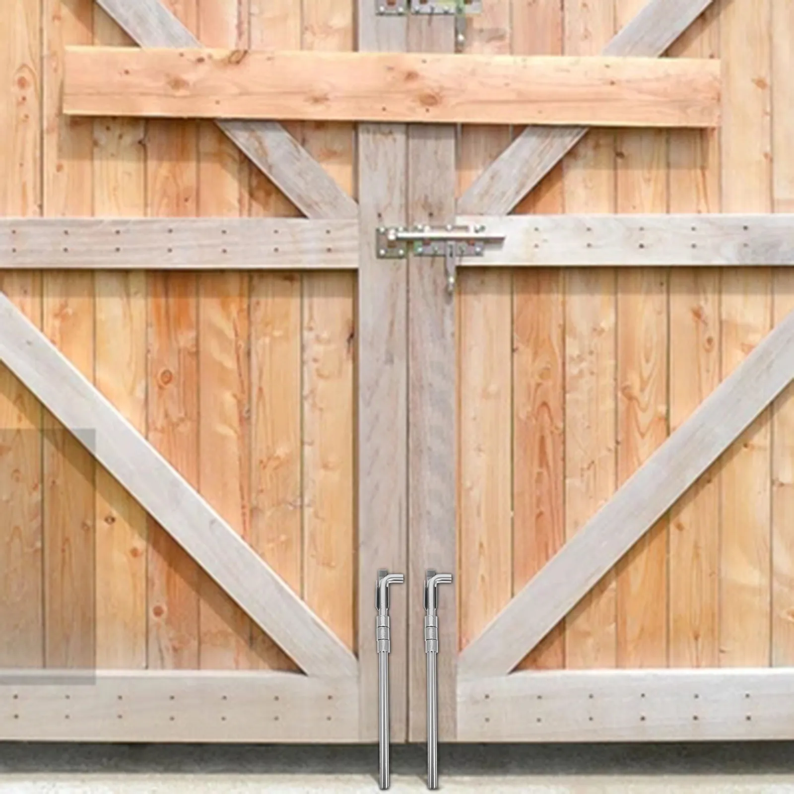 

Усиленный напольный засов из нержавеющей стали для уличных ворот, тяжелый напольный болт-замок для наружной безопасности, для фермерских ограждений и ворот