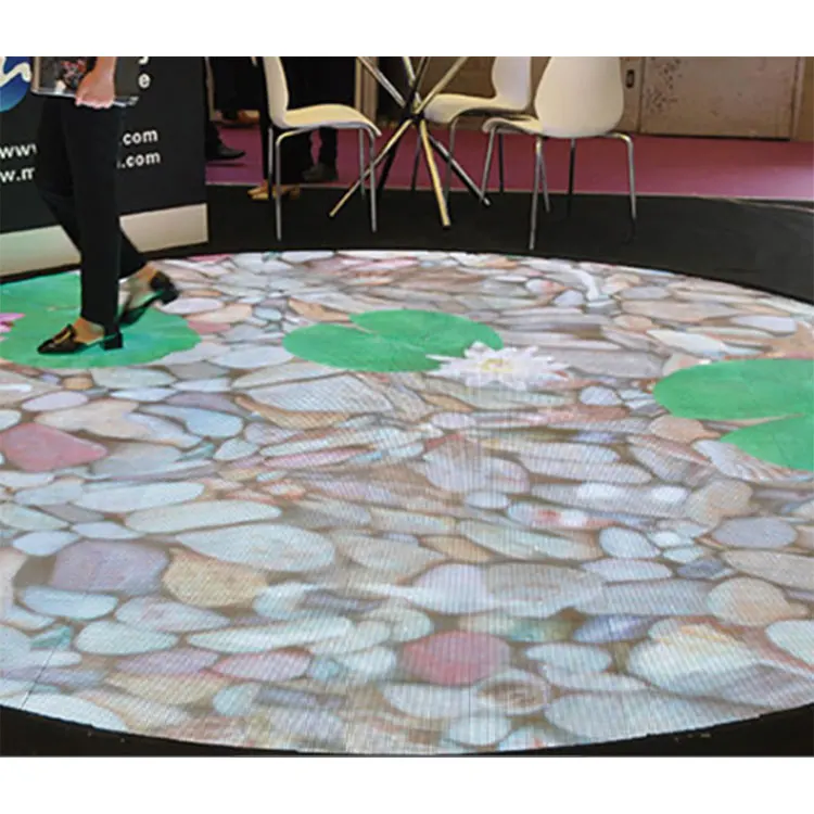 High-Bearing Capacity Waterproof Interactive LED Display for Dance Floor Glass Walkway with Tile Display Function