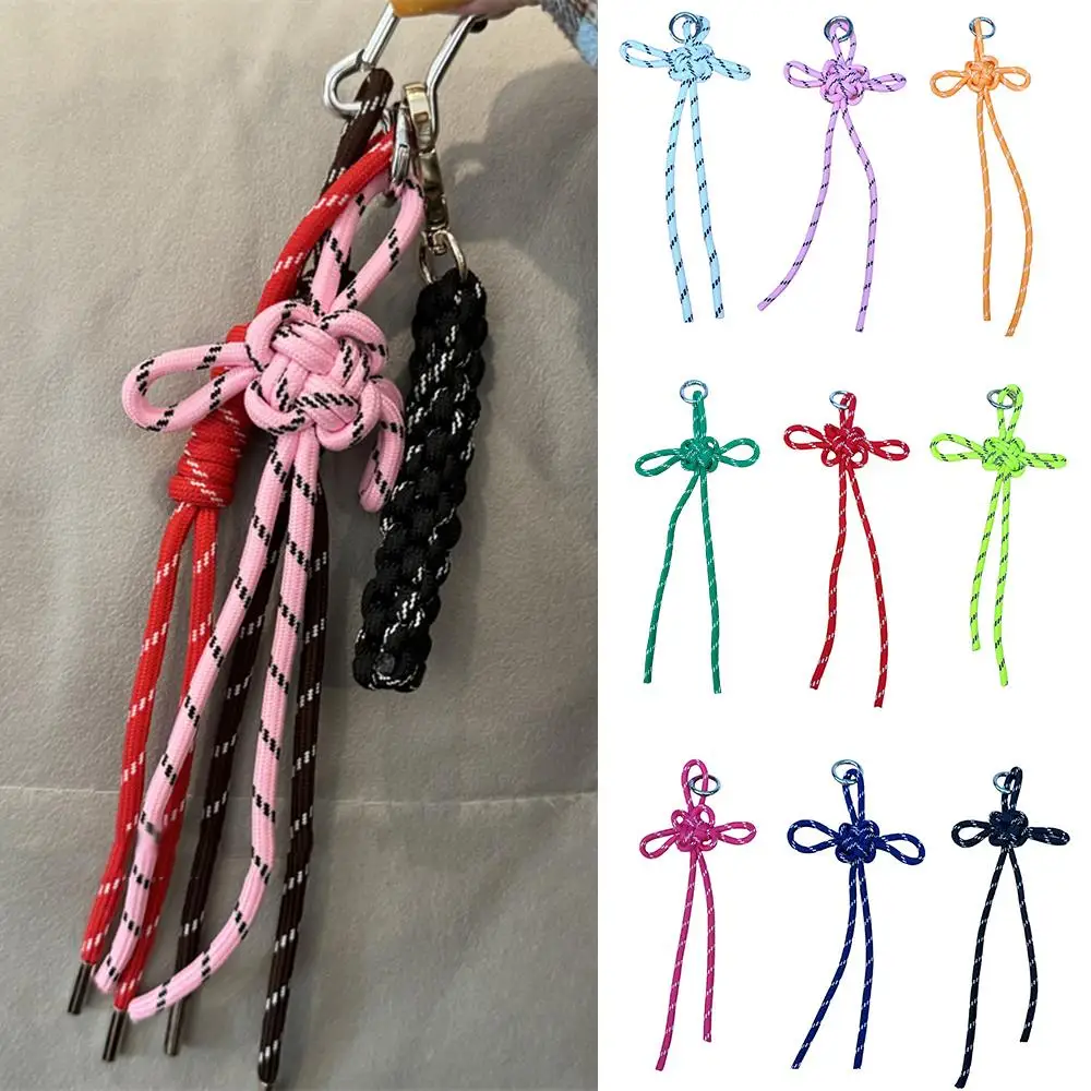 

Colorful Braided Lanyard Keychain for Phone Case Decoration Women Chinese Knot Tie Bag Pendant DIY Key Chains Friend Couple Gift