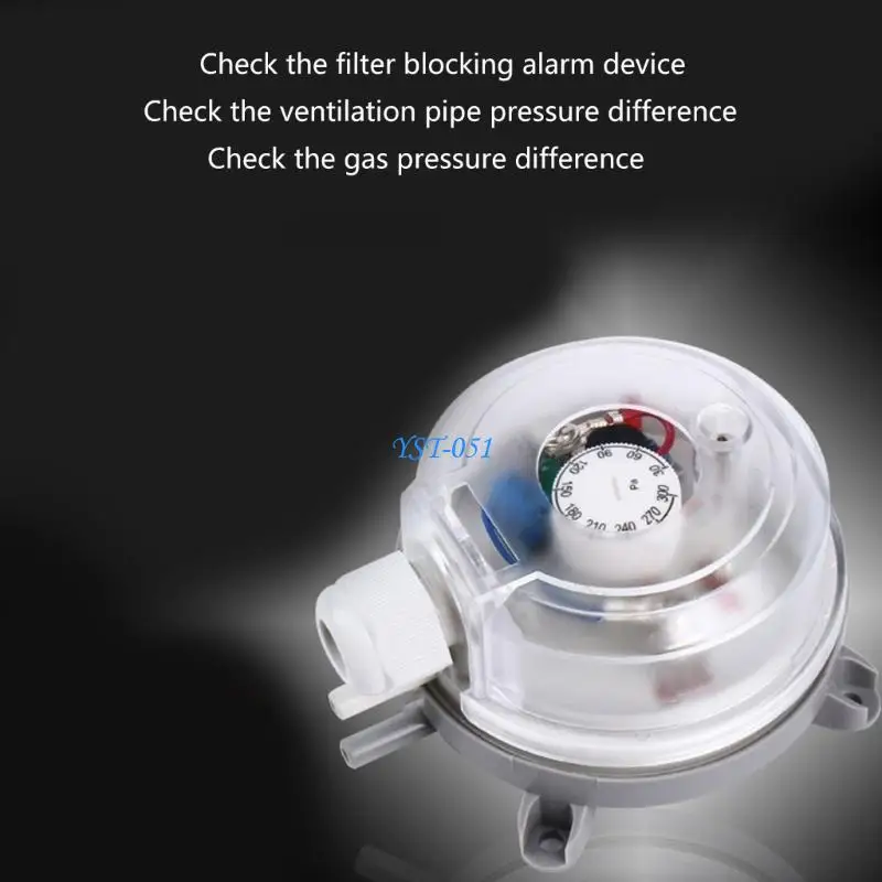 

E15A Adjustable Air Differential Pressure Switches Small Sensitivity 20 200Pa/30 300Pa/50 500Pa Portable for HVAC Systems
