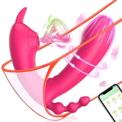 Bluetooth APP Wearable Panty Vibrator Remote Control Vibrating Panties Clitoris Stimulator Dildo Vibrator Sex Toys for Women