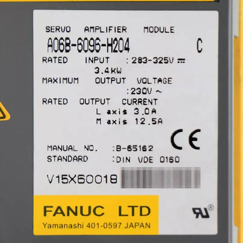 

A06B-6096-H204 New Fanuc Servo Driver IN STOCK Fast ship