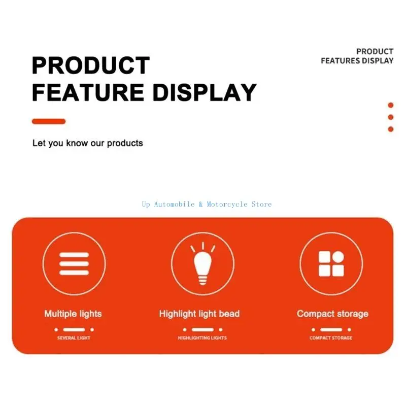 270E USB قابلة للشحن COB LED المغناطيسي ضوء العمل التفتيش الشعلة مصباح الطوارئ #4