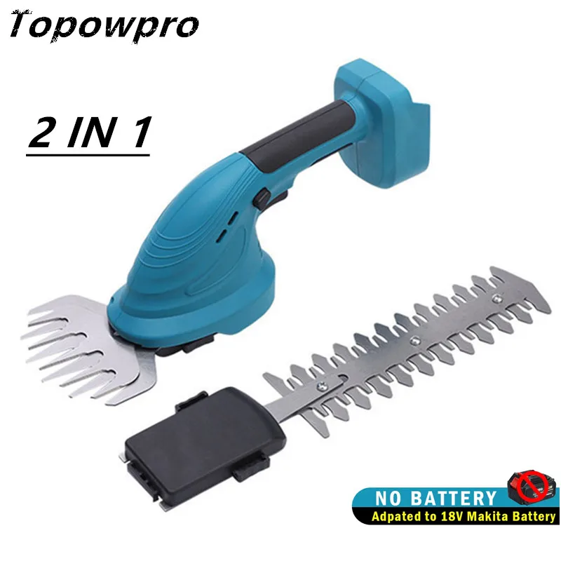 

18V Electric Hedge Trimmer 2 In 1 Cordless Grass Hedge Cutter Lawnmower Handheld Weeding For Makita Battery Garden Tools