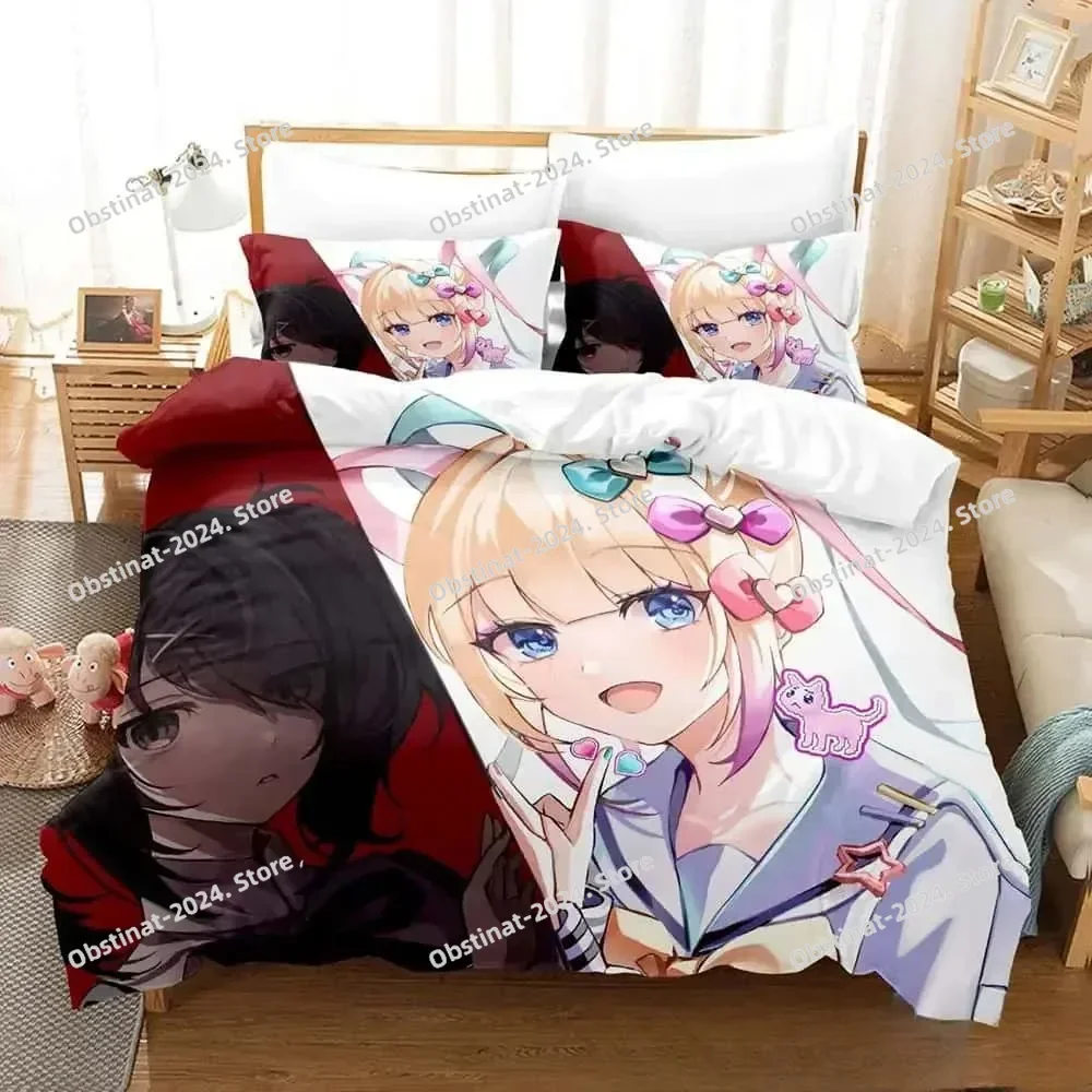 

3D Anime Needy Streamer Overload Bedding Set Printed With Pillowcase Bed Duvet Cover Soft Single Double Queen Super King Size