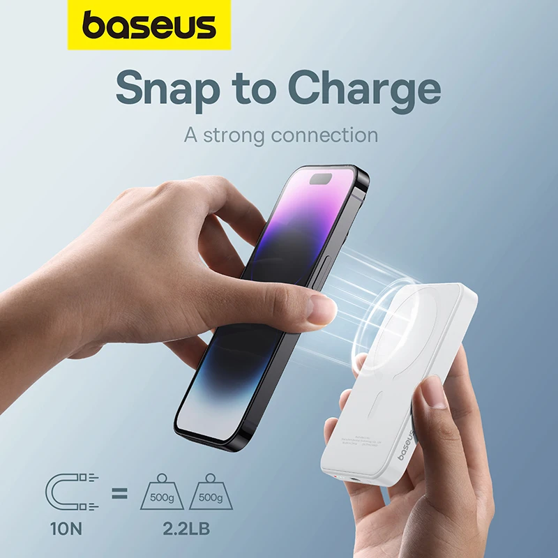 

Baseus 20W 5000mAh Magnetic Power Bank Wireless External Battery magsafe Powerbank For iphone 15 14 13 12 mini pro plus