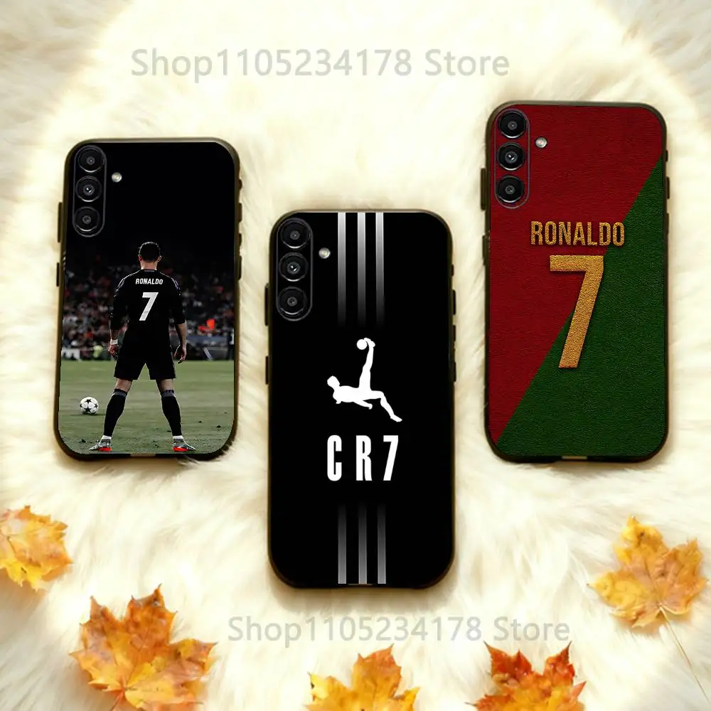 

Football Star R-Ronaldo-ES-7 Phone Case For Samsung Galaxy A73,31,32,72,41,53,52,71,22,5G,Note,J7,8,9 Soft Black Cover