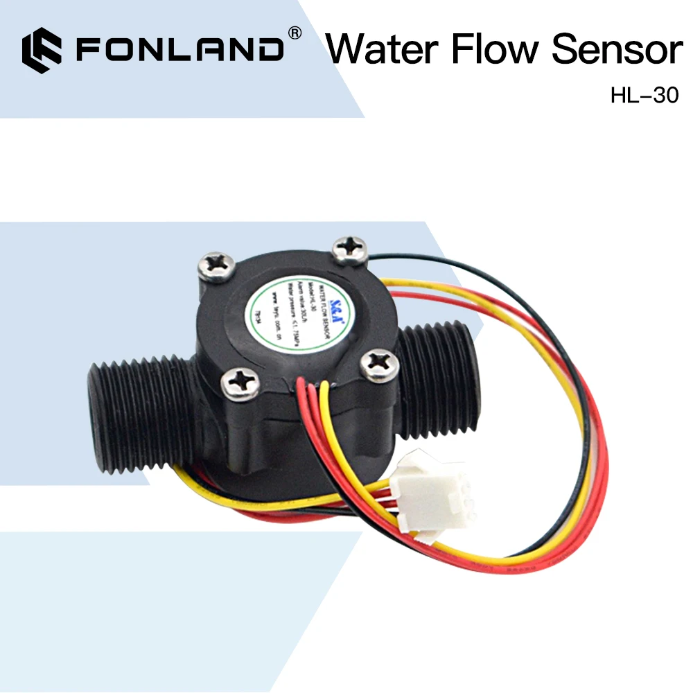 

FONLAND Water Flow Switch Sensor HL-30 for S&A Chiller for CO2 Laser Engraving Cutting Machine