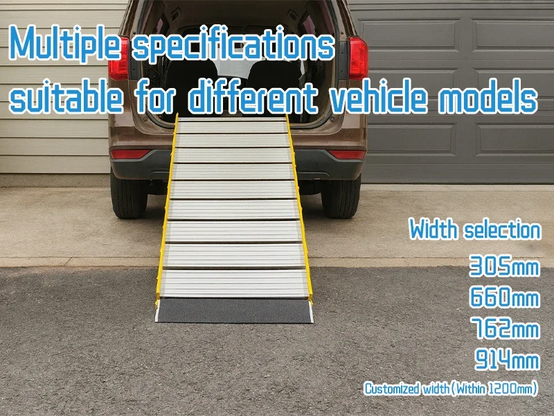 

Portable Loading Aluminum Car Lift Ramp for Van Rampe Per Sedie a Rotelle Rampe De Voiture Fauteuil Roulant