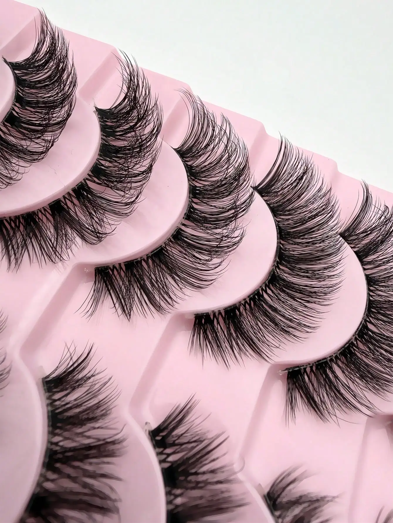 10 Paar Wimpern, natürliche künstliche Wimpern, flauschig, weich, voluminös, dramatisch, lange, gekreuzte Wimpernverlängerung, Make-up – Detail 4