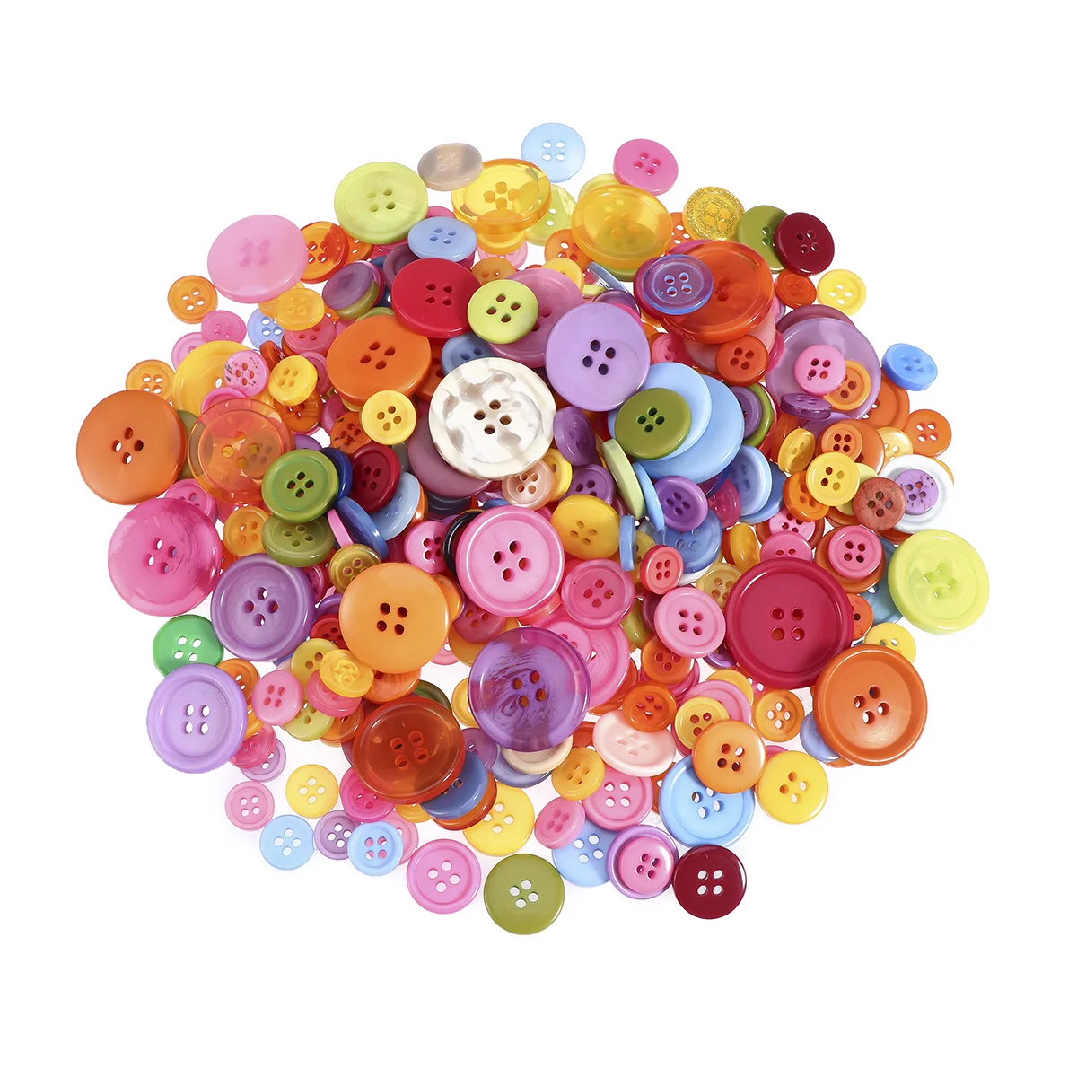 600pcs Basic Buttons Round Resin Buttons Mixed Buttons with 2 and 4 Holes for Sewing Crafts Projects DIY Decoration and