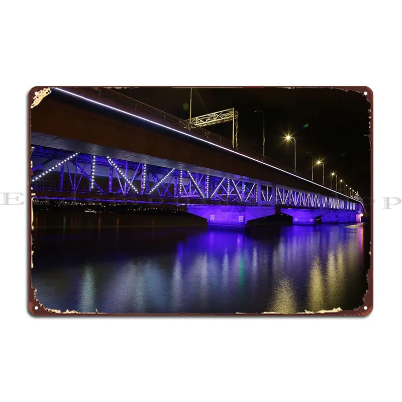 Harbour Bridge Auckland Nz Metal Plaque Vintage Bar Cave Custom Design Living Room Tin Sign Poster