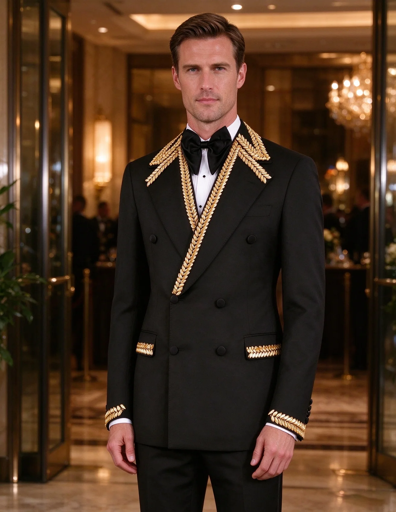 Luxury Groom Wedding Jacket Peaked Lapel Crystal Double Breasted Slim Fit Banquet Coat 1 Piece Formal Blazer Customized