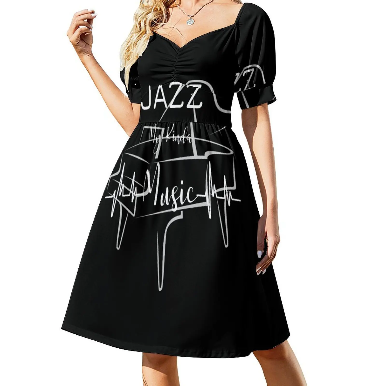 

Jazz. My Kinda Music Short Sleeved Dress Clothing female party dresses woman Dress