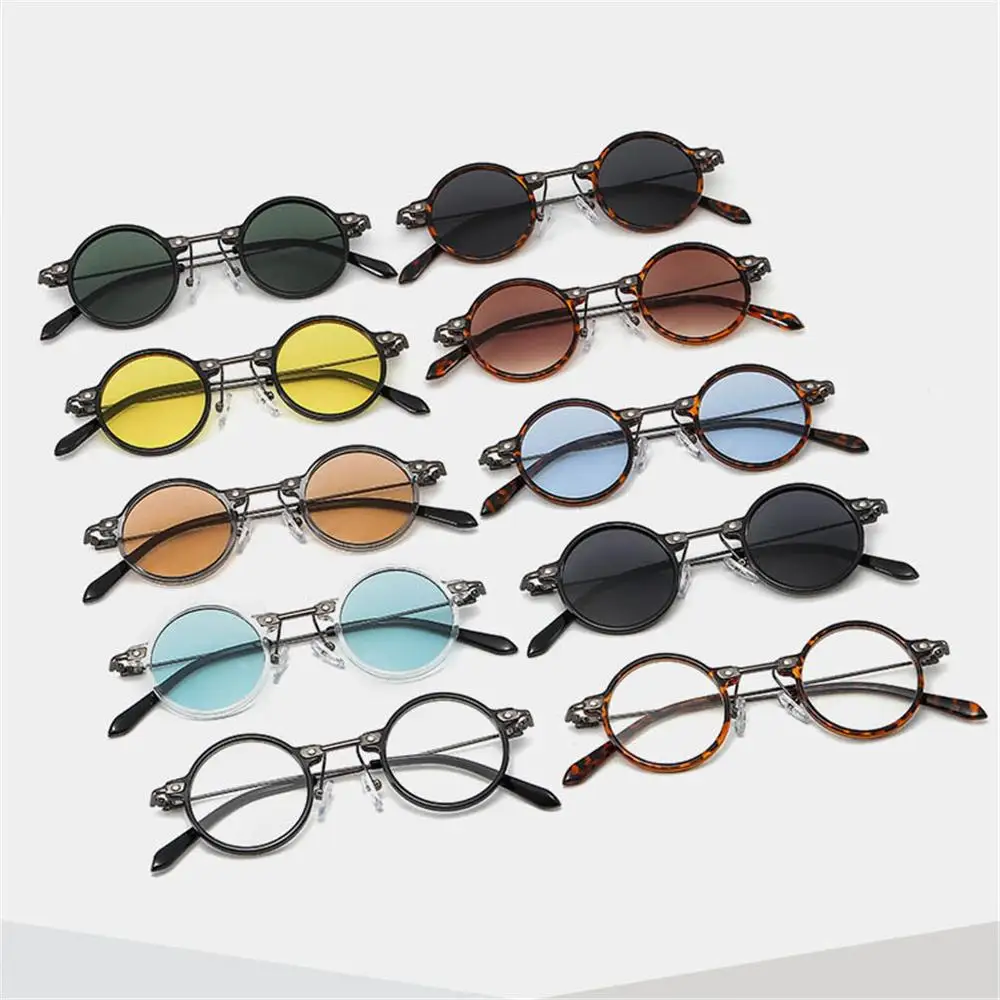 

Retro Clear Lens Glasses Ocean Color Small Round Sunglasses Eyewear Punk Sun Glasses Driving Shades