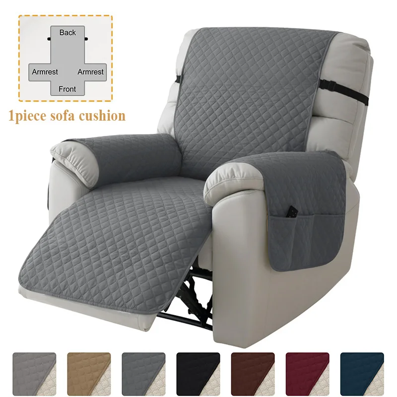 1-Sitzer Gesteppter Relaxsessel-Bezug, Einzelsessel-Sofaauflage, Haustier- und Kinderfreundlicher Rutschfester Sofaüberwurf, Möbelschutz