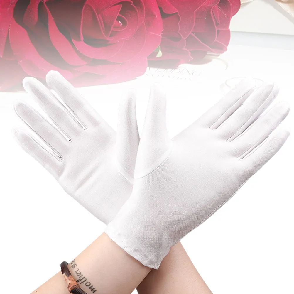 

3 пары эластичных перчаток для ювелирных изделий из премиального спандекса: удобные, дышащие, для проверки украшений, архивов, предметов искусства