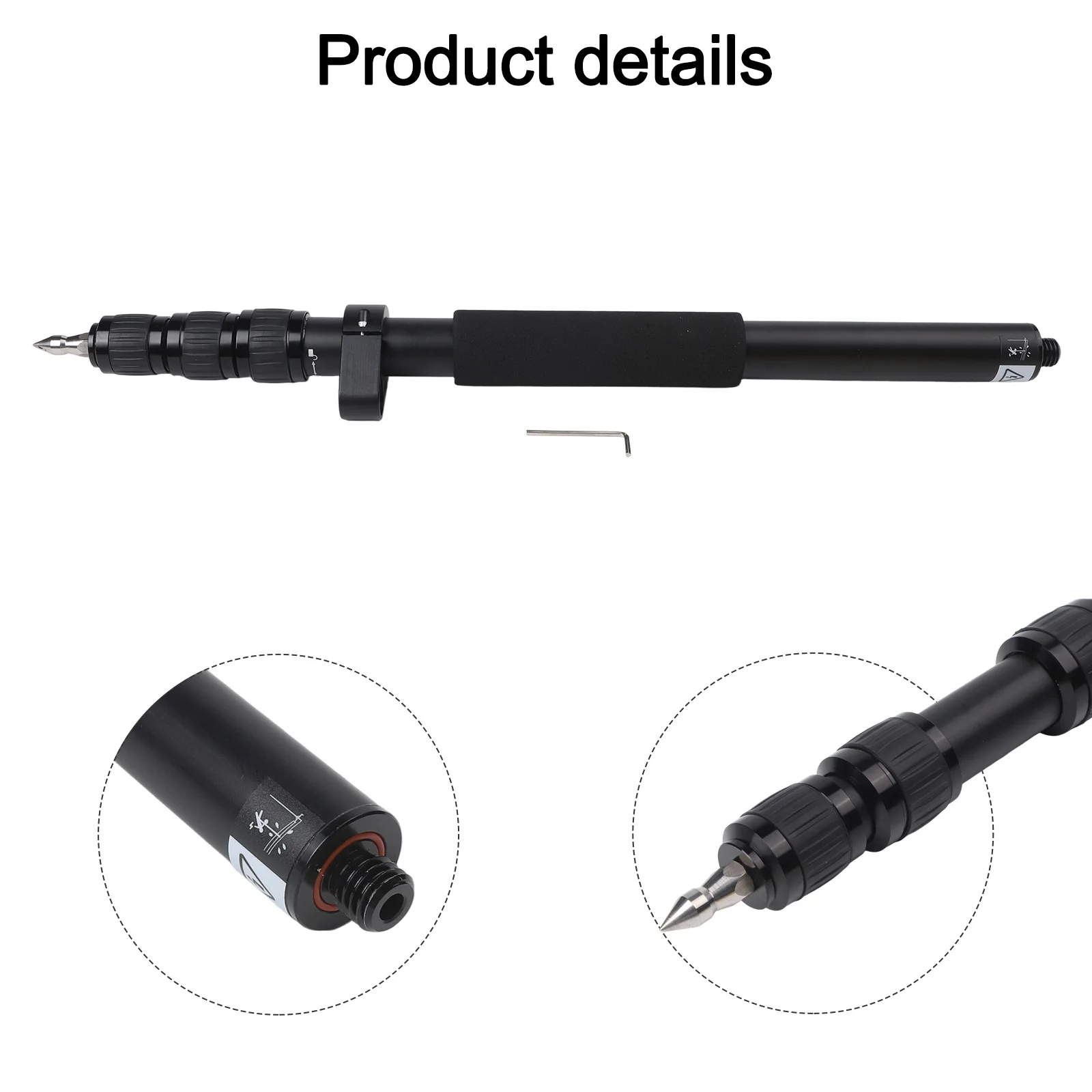 High Performance Telescoping Centering Pole in Aluminum Alloy for GPS Applications Ranges from 20 47 to 59 Inches