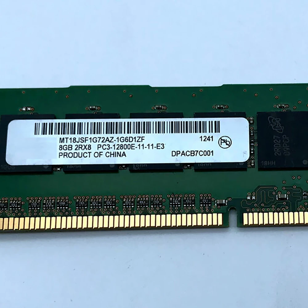 1 pcs For IBM RAM 00D4959 00D4961 47J0181 PC3-12800E Server Memory High Quality Fast Ship 8GB DDR3 1600