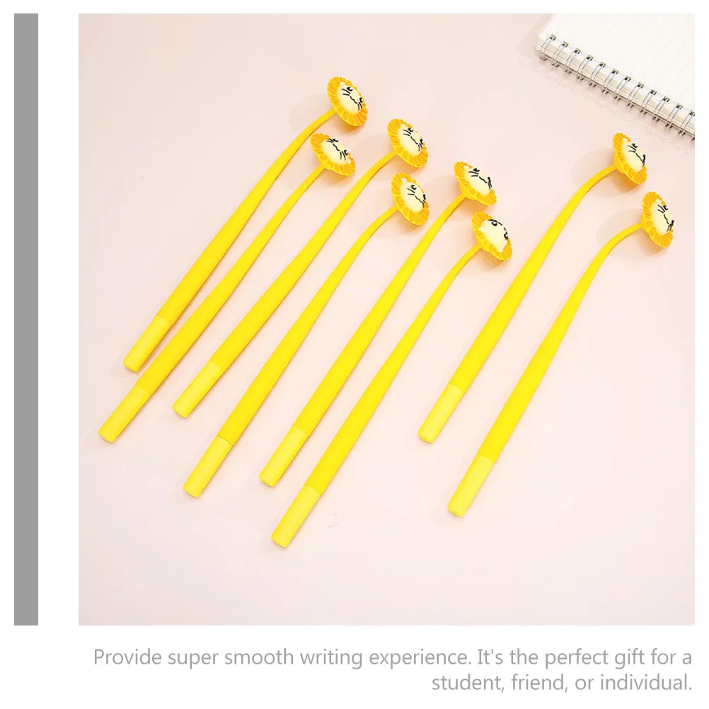 

10 Pcs Cartoon Lion Pens Gel Ink Neutral Writing Pens Comfortable Grip Smooth Student Office Home Practical Decorative Fun Note