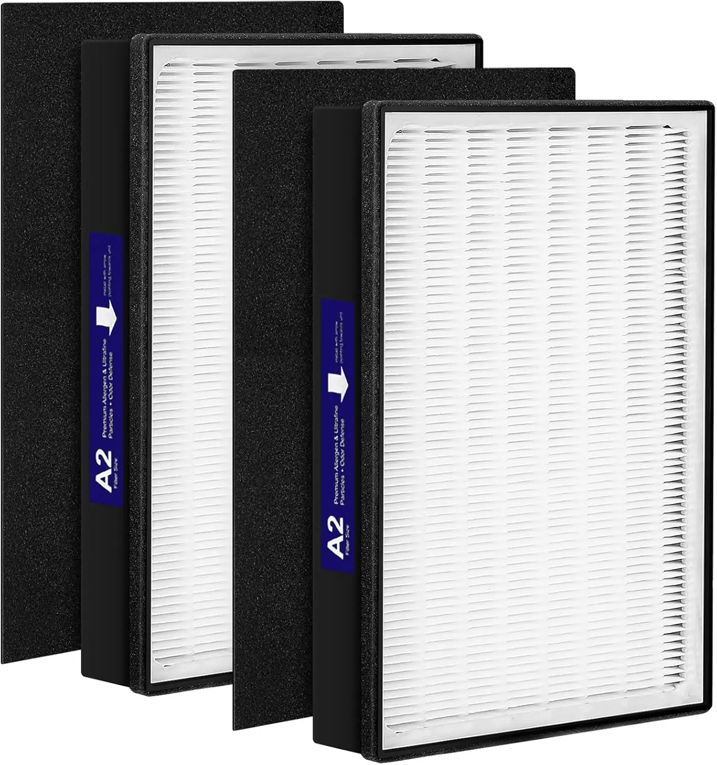 

2 Pack Type A2 HEPA Replacement Filter Compatible with Filtrete Room A2 Air Purifier Models FAP-C02-A2, FAP-C03-A2, FAP-T03-A