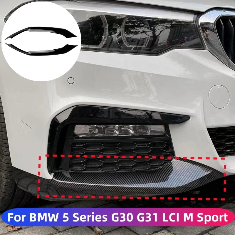 

For BMW 5 Series G30 G31 LCI M Sport Front Bumper Side Splitter Lip Spoiler Guard Diffuser ABS Car Accessories 2017- 2023