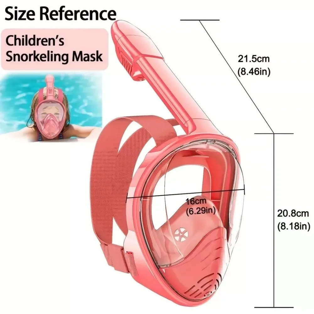 Lightweight Foldable Snorkeling Mask Anti Leak Soft Silicone Diving Mask Anti Fog Full Face Snorkel Mask Swimming view 6