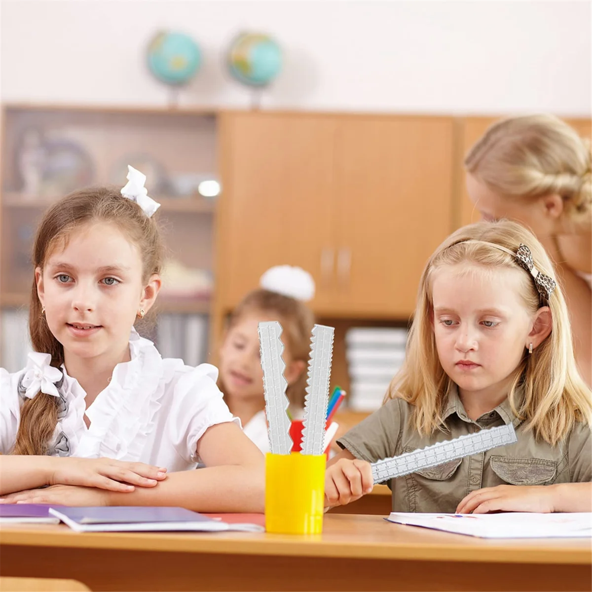 Y19A 3 Styles Irregular Edge Ruler,Metal Craft Ruler Paper Tearing Ruler for Embossing with Scrapbook Jagged Edge Rulers